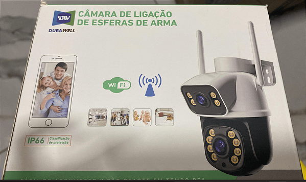 Camera Inteligente Smart Wifi Dupla Jt-9698 Pro - Durawell - Ip66