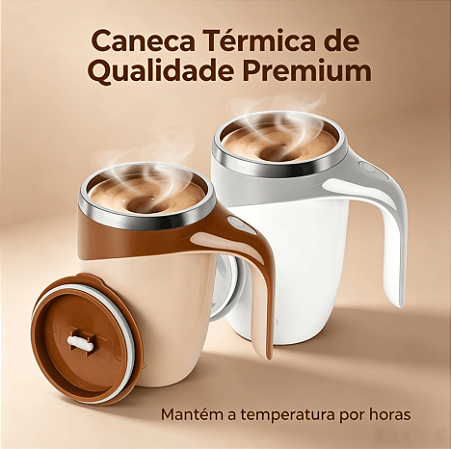 Copo/Caneca Termica Premium 380Ml Com Mixer Misturador - Excelling (Zql-032)