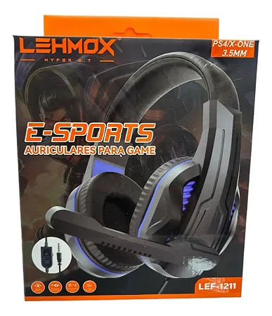 Fone Com Fio Gamer Lehmox Lef-1213 Headset Ps4/Xone