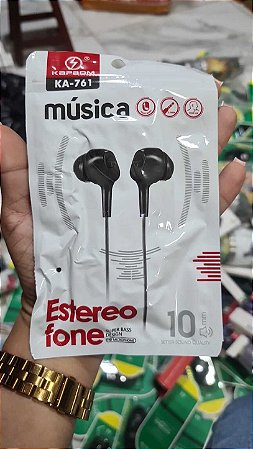 Fone De Ouvido Com Fio Kapbom Ka-761 (Saquinho)