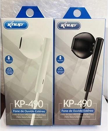Fone De Ouvido Com Fio Knup Superbass Alta Qualidade Kp-490