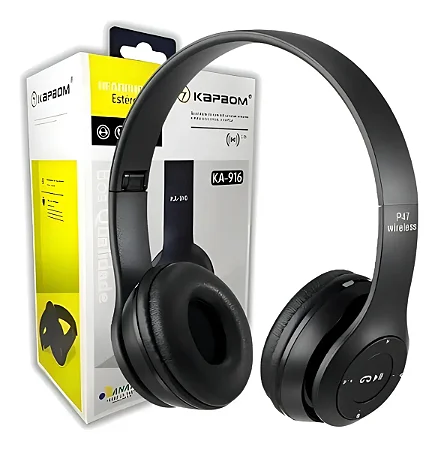 Fone De Ouvido Sem Fio Bluetooth Headphone Kapbom Ka-916