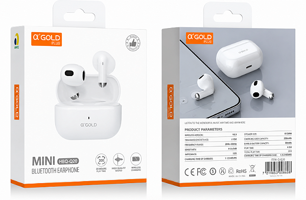 Fone De Ouvido Sem Fio Tws Mini Agold Fn-Ba28