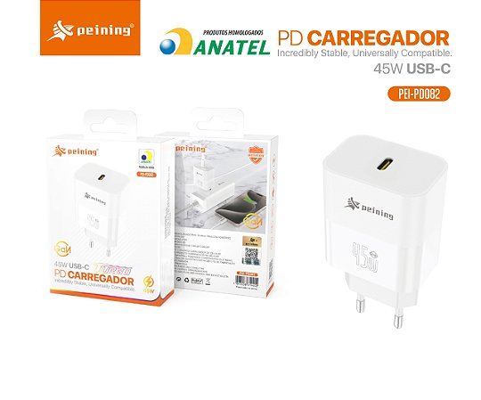 Fonte Carregador Usb-C (Pd) Peining 45W Pd082