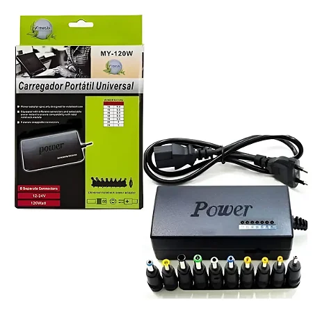 Fonte Universal Notebook 12-24V 120W 08 Conectores