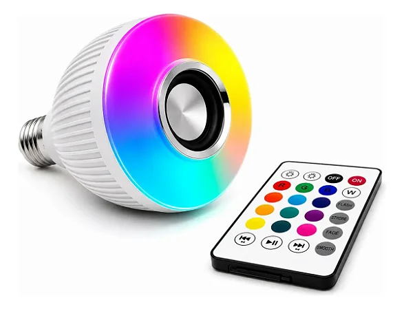 Lampada Musical Luz De Led Rgb Leon-La77