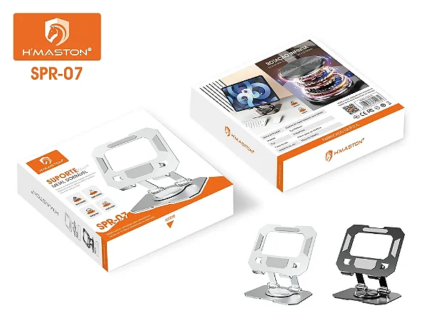 Suporte P/ Tablet De Mesa Ajustavel 360º Aluminio Spr-07 - Hmaston