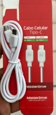 Cabo Tipo C/ Tipo C Masterdrive Rapido 1M (Branco)