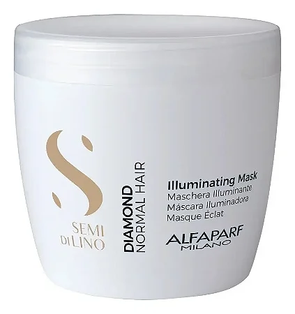 Máscara Alfaparf Semi di Lino Diamond Illuminating 500g para Brilho