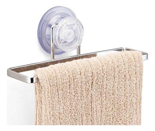 Toalheiro Suporte Porta Toalha Rosto Ventosa Banheiro Lavabo