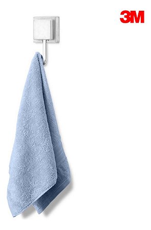 Gancho Cabide Porta Toalha De Rosto Parede Banheiro 3M Cromo Fosco