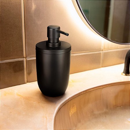 Dispenser Porta Sabonete Líquido Pia Banheiro Lavabo ~ Arthi Preto