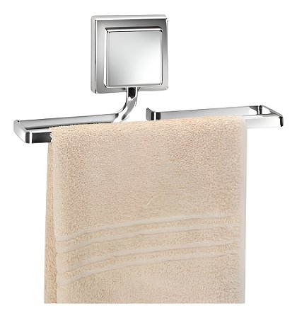 Porta Toalha 3M Rosto Barra Banheiro Lavabo Toalheiro Cromo Fosco Arthi