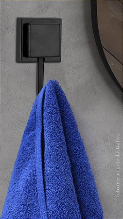 Gancho Cabide Suporte Porta Toalha Parede Banheiro 3m ~ Arthi Preto