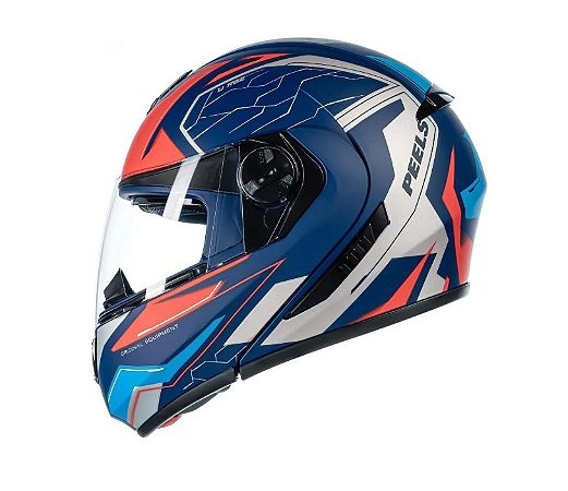 Capacete Moto Peels Urb2 Ocean Escamoteável ~ Azul Fosco