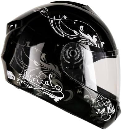 Capacete Fly Young HG Lyrcal Preto com Branco  52