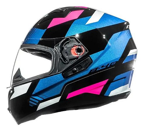 Capacete B40 Spect Preto Rosa Com Viseira Solar ~ Bieffe  56