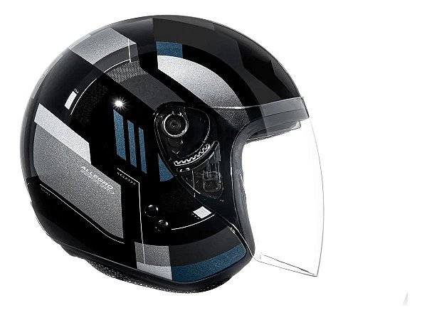 Capacete Allegro Reverse Preto Com Grafite Viseira Interna ~ Bieffe  60