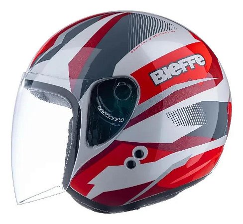 Capacete Allegro Vtr Branco Perolado Com Rubro ~ Bieffe