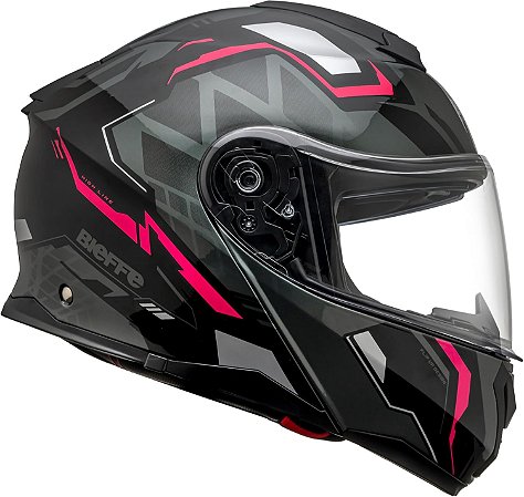 Capacete Escamoteavel Moto Bieffe BDynamic Attractie Rosa 60
