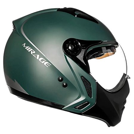 Capacete Mirage Classic ~ Peels VERDE MILITAR/GRA FOSCO  60