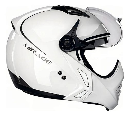 Capacete Mirage Classic ~ Peels BRANCO/GRAFITE   60