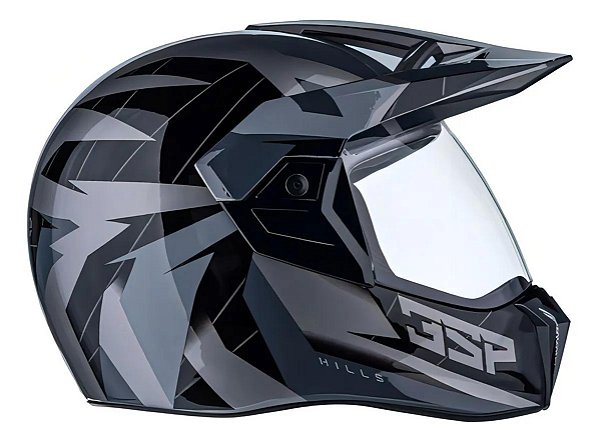Capacete 3 Sport Hills Tipo Cross ~ Bieffe CINZA/GRAFITE  58