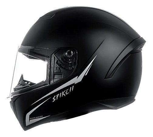 Capacete Spike 2 NKD Preto Fosco Com Prata ~ Peels  60