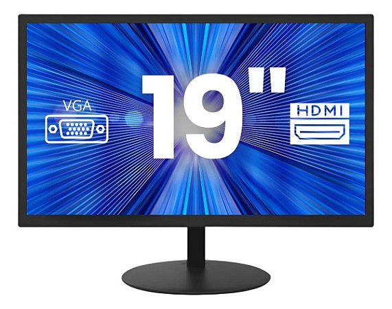 Monitor Led 19 Bpc19we02b Preto Widescreen ~ Brazil Pc