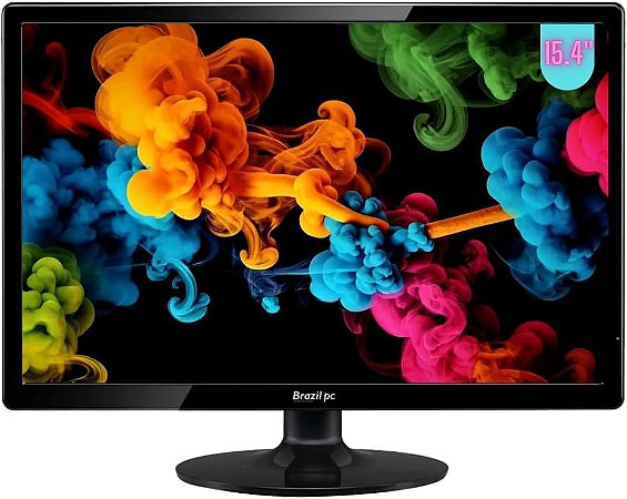 Monitor Led 15.4 Brazilpc 15bpckanr Preto Widescreen Box HDMI VGA