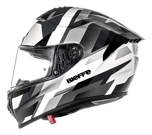 Capacete Premium Breaper Brave Branco Prata ~ Bieffe  56