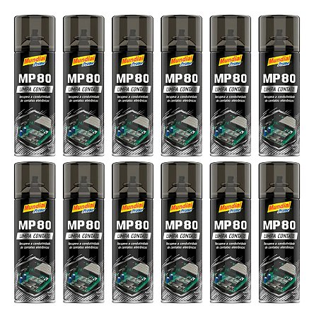 Limpa Contato Elétrico Eletronico Pc Placa Mundial Prime MP80 quantity 12