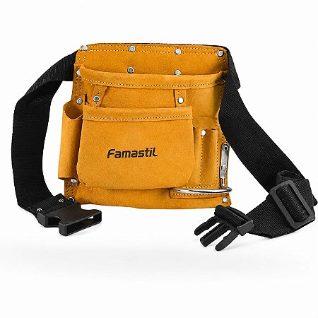 Cinturão para Ferramentas Famastil 5 Bolsos Profissional