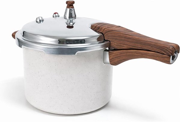Panela de Pressão 4,2L Tuut Ecoglide Indução Antiaderente Tampa de Segurança Cream