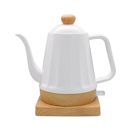 Chaleira Elétrica Porcelana Elegance Branca Perolizada 1l Tuut voltage 220V