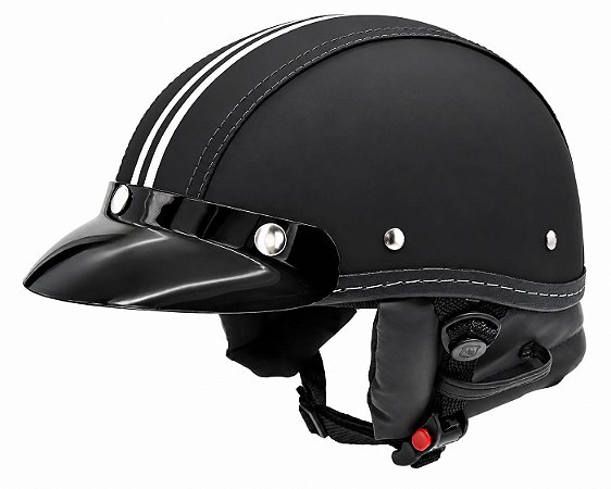 Capacete Kraft Coquinho Bike Moto Scooter Elétrica Cor Preto  PP