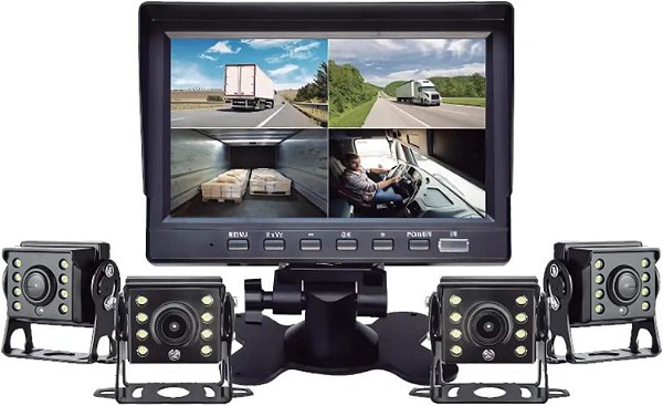 Monitor DVR Pro Line 7 com 4 Câmeras I.R. Roadstar RS899BR MI