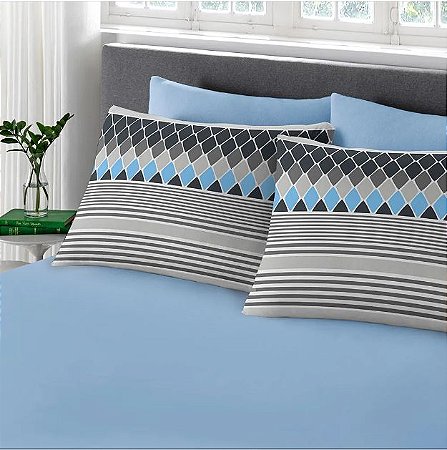 Lençol Elastico Queen com Fronhas 100% algodão