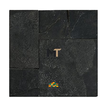 Mosaico de Pedra Ferro Preta Variado Telado 30x30 - 1 m²
