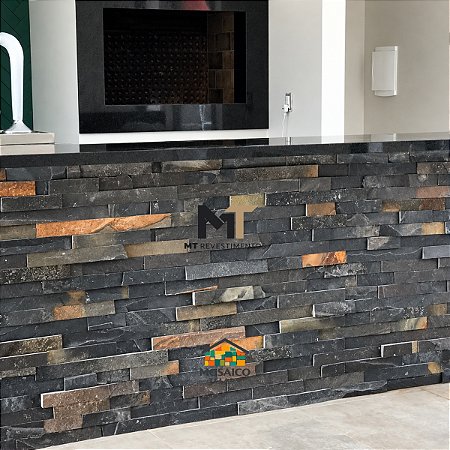Filete Pedra Ferro Preta Black 5 cm Serrado Peças Soltas - 1 m²