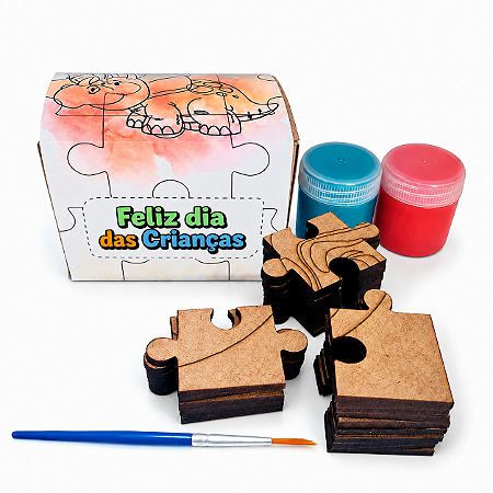 AL338 - Kit Quebra Cabeça Mdf com 25 Peças