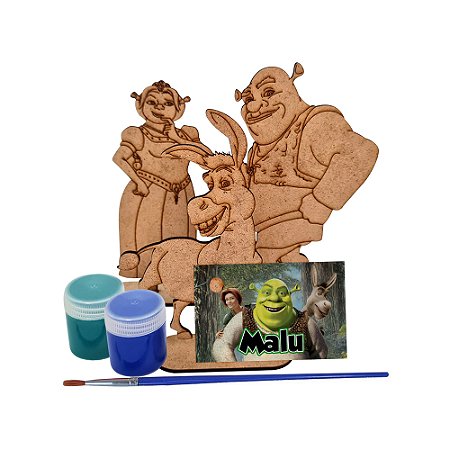 AL088 - Kit Pintura Shrek com Tinta e Pincel (Trio)