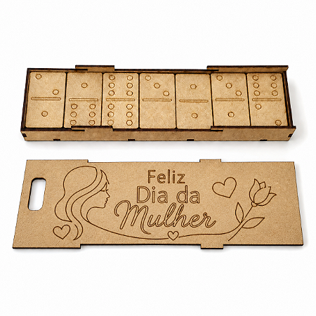 AL110 - Kit Jogo Educativo Dominó em mdf com Gravação a Laser