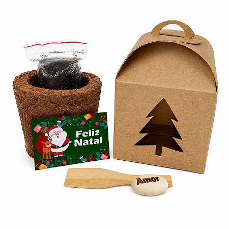 AL122 - Kit Cultivo Vaso Eco e Kraft com Semente Gravada