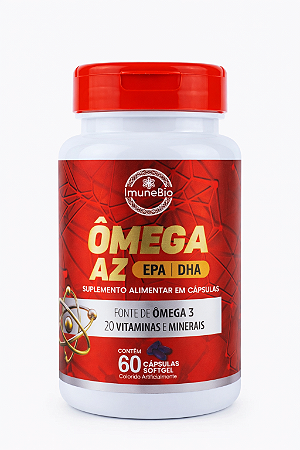Ômega 3 Multivitamínico A-Z - 20 Vitaminas e Minerais + EPA DHA 1400 mg- 60 Caps