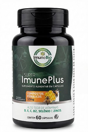 Suplemento Super Imune Plus 490 mg - 10 mg de Própolis + Vitaminas e Minerais Es