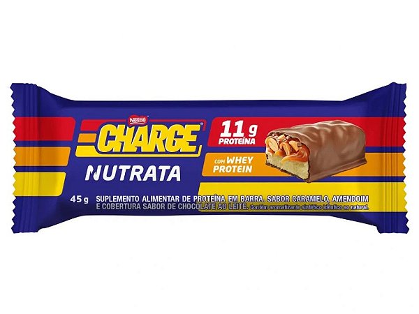 Barra Proteica Nutrata Charge Bar (45g) - Caramelo, Amendoim e Chocolate ao Leite