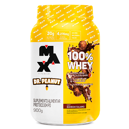 100% Whey Max Titanium x Dr. Peanut (900g) - Bombom Italiano