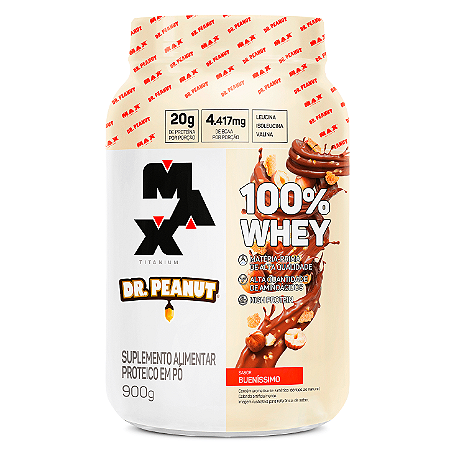 100% Whey Max Titanium x Dr. Peanut (900g) - Bueníssimo