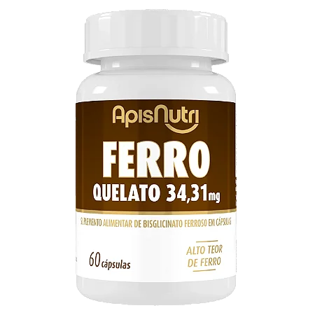 Ferro Quelato 34.31mg (60 caps)